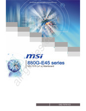 MSI 800G-E45 Serie Mode D'emploi