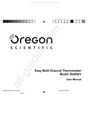 Oregon Scientific RAR621 Mode D'emploi