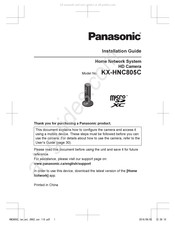 Panasonic KX-HNC805C Guide D'installation