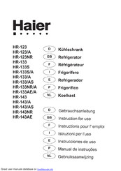 Haier HR-133 Instructions Pour L'emploi