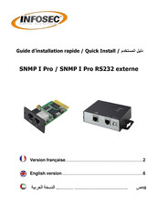 INFOSEC UPS SYSTEM SNMP I Pro RS232 externe Guide D'installation Rapide