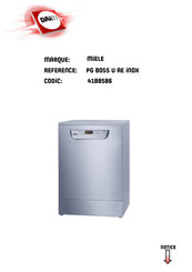 Miele Professional PG 8055 Mode D'emploi