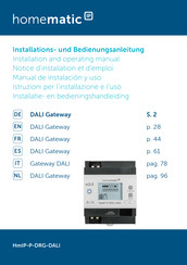 HomeMatic IP HmIP-P-DRG-DALI Notice D'installation Et D'emploi