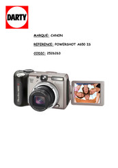 Canon PowerShot A650 Guide D'utilisation