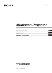 Sony VPH-G70QMG Mode D'emploi