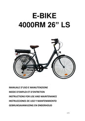 TXED BIKE 4000RM LS Mode D'emploi Et D'entretien