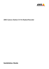 Axis S1116 Guide D'installation
