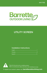 Barrette UTILITY SCREEN Instructions D'installation