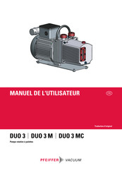 Pfeiffer Vacuum DUO 3 MC Manuel De L'utilisateur