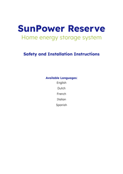 Maxeon SunPower Reserve Instructions D'installation