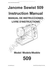 Janome 509 Livre D'instructions