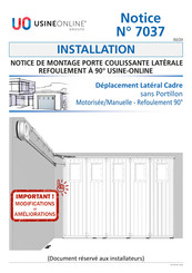 UsineOnline 7037 Notice D'installation