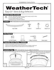 WeatherTech 50283 Instructions D'installation