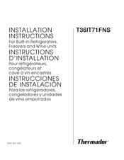 Thermador TS6IT71FNS Instructions D'installation