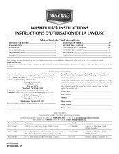 Maytag MVWC400VW1 Instructions D'utilisation