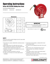 Reelcraft SW7000 Série Instructions D'utilisation