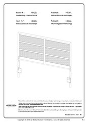 Walker Edison HBQSL Instructions De Montage