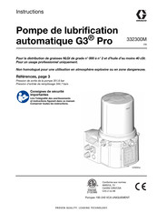 Graco G3 Pro Serie Manuel D'instructions