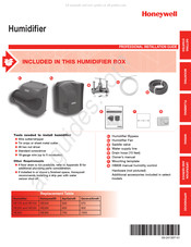 Honeywell TrueEASE HE300 Guide D'installation Professionnelle