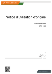 Amazone FT-P 1502 Notice D'utilisation D'origine