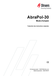 Struers AbraPol-30 Mode D'emploi