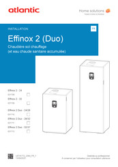Atlantic Effinox 2 Duo Série Manuel D'installation