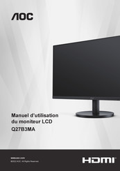 AOC Q27B3MA Manuel D'utilisation