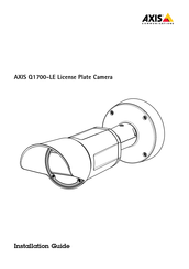 Axis Q1700-LE License Plate Camera Guide D'installation