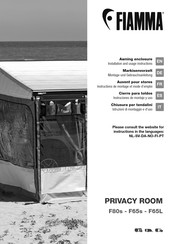 Fiamma PRIVACY ROOM Instructions De Montage Et Mode D'emploi