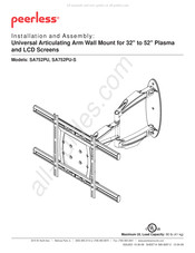 PEERLESS SA752PU-S Installation Et Assemblage