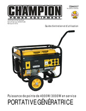 Champion Power Equipment CSA40037 Guide D'entretien Et D'utilisation