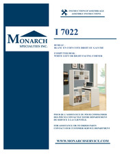 Monarch Specialties I 7022 Instructions D'assemblage