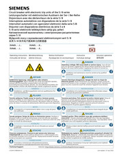Siemens 3VA66 J Serie Notice D'utilisation