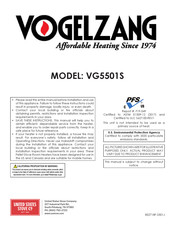 United States Stove VG5501S Mode D'emploi