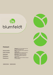 Blumfeldt 10033104 Mode D'emploi