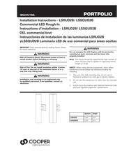 Cooper Lighting Solutions PORTFOLIO LSRUD2B Instructions D'installation