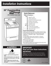 Whirlpool YSF306PEGQ0 Instructions D'installation