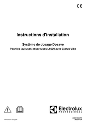 Electrolux Professional DOSAVE Instructions D'installation