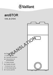 Vaillant aroSTOR VWL B 270/5 Notice D'emploi