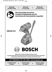 Bosch GDS18V-221 Consignes D'utilisation/De Sécurité