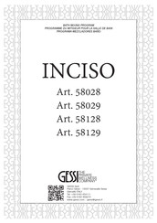 Gessi INCISO 58129 Manuel D'installation