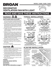 Broan 764WH Manuel D'instructions