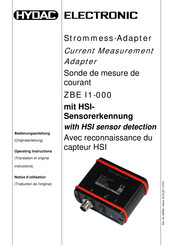 HYDAC ELECTRONIC ZBE I1-000 Notice D'utilisation