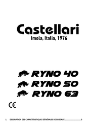 Castellari RYNO 50 Manuel D'utilisation Et D'entretien