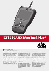 MAC TOOLS ET1210ANX Mac TaskPlus Guide De Démarrage Rapide