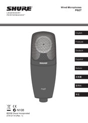 Shure PG27 Mode D'emploi