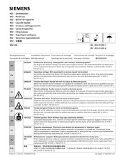Siemens BD2-AK Serie Instructions De Montage