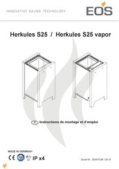 EOS Herkules S25 vapor Instructions De Montage Et D'emploi