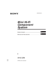 Sony MHC-GR8 Mode D'emploi