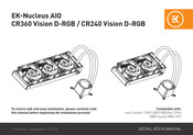 ekwb EK-Nucleus AIO CR240 Vision D-RGB Manuel D'installation